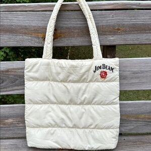 Jim Beam Cream Quilted Tote Bag